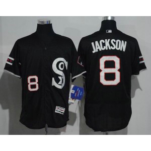 MLB White Sox 8 Bo Jackson Black Retro 2016 Flexbase Men Jersey
