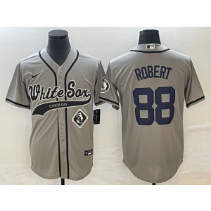MLB White Sox 88 Luis Robert Grey Baseball Nike Cool Base Men Jersey MLB White Sox 88 Luis Robert Grey Baseball Nike Cool Base Men Jersey