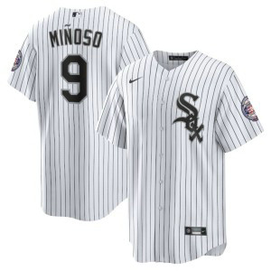 MLB White Sox 9 Minnie Minoso White Nike Cool Base Men Jersey