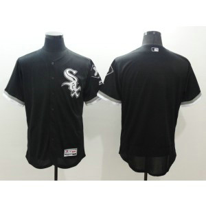 MLB White Sox Blank Black Flexbase Men Jersey