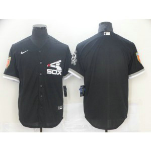MLB White Sox Blank Black Nike Cool Base Men Jersey