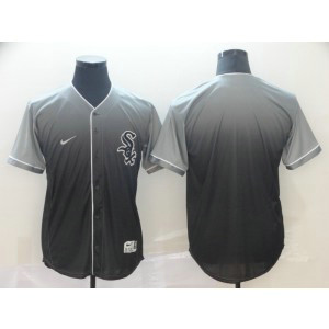 MLB White Sox Blank Gray Drift Fashion Men Jersey