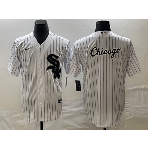 MLB White Sox Blank White Baseball Logo Nike Cool Base Men Jersey