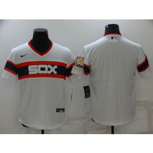 MLB White Sox Blank White Nike Cool Base Men Jersey
