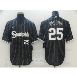 MLB White Sox Southside 25 VAUGHN 2021 City Connect Nike Cool Base Men Jersey