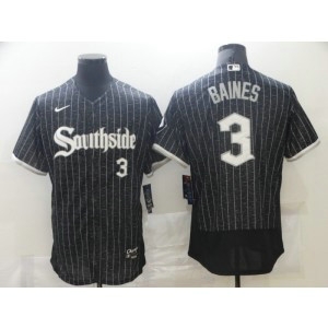 MLB White Sox Southside 3 Harold Baines Black 2021 City Connect Flexbase Men Jersey MLB White Sox Southside 3 Harold Baines Black 2021 City Connect Flexbase Men Jersey