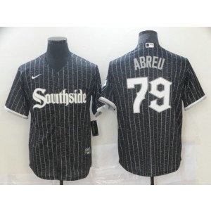 MLB White Sox Southside 79 Jose Abreu Black 2021 City Connect Cool Base Men Jersey