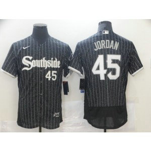 MLB White Sox Southside Black 45 Jordan 2021 New City Connect Flexbase Men Jersey