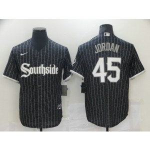 MLB White Sox Southside Black 45 Jordan 2021 New City Connect Nike Cool Base Men Jersey