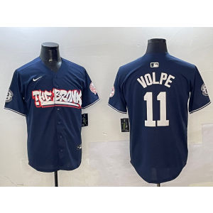MLB Yankees 11 Anthony Volpe Navy Nike Cool Base Men Jersey MLB Yankees 11 Anthony Volpe Navy Nike Cool Base Men Jersey