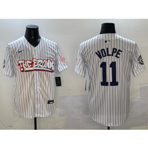 MLB Yankees 11 Anthony Volpe White Nike Cool Base Men Jersey