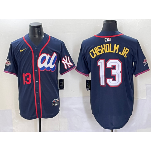 MLB Yankees 13 Chisholmjr Navy American League 2025 All Star Nike Cool Base Men Jersey