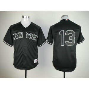 MLB Yankees 13 Rodriguez Black Cool Base Men Jersey