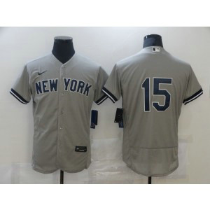 MLB Yankees 15 Thurman Munson Grey Flexbase Men Jersey