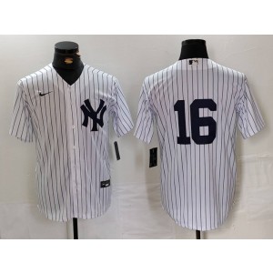MLB Yankees 16 White Nike Cool Base Men Jersey