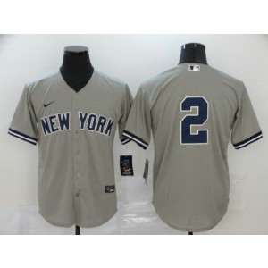 MLB Yankees 2 Derek Jeter Grey 2020 Nike Cool Base Men Jersey MLB Yankees 2 Derek Jeter Grey 2020 Nike Cool Base Men Jersey