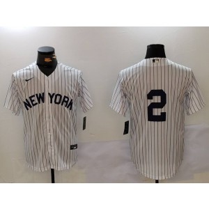 MLB Yankees 2 Derek Jeter White Nike Cool Base Men Jersey