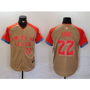 MLB Yankees 22 Soto Cream 2024 All-Star Nike Cool Base Men Jersey MLB Yankees 22 Soto Cream 2024 All-Star Nike Cool Base Men Jersey