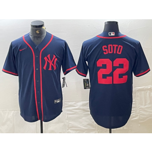 MLB Yankees 22 Soto Navy Nike Cool Base Men Jersey MLB Yankees 22 Soto Navy Nike Cool Base Men Jersey