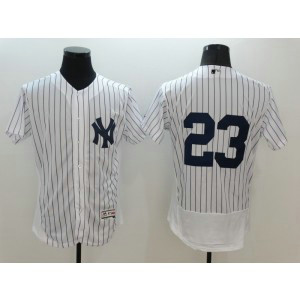 MLB Yankees 23 Don Mattingly White Flexbase Men Jersey