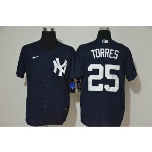 MLB Yankees 25 Gleyber Torres Blue 2020 Nike Cool Base Men Jersey MLB Yankees 25 Gleyber Torres Blue 2020 Nike Cool Base Men Jersey