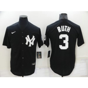 MLB Yankees 3 Babe Ruth Black Nike Cool Base Men Jersey MLB Yankees 3 Babe Ruth Black Nike Cool Base Men Jersey