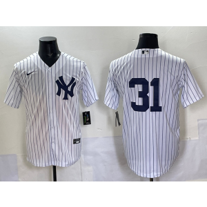 MLB Yankees 31 White Nike Cool Base Men Jersey MLB Yankees 31 White Nike Cool Base Men Jersey