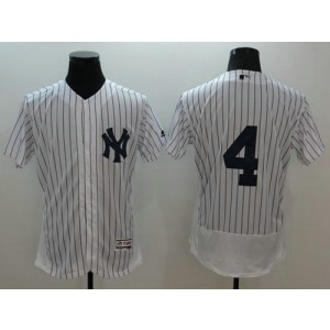 MLB Yankees 4 Lou Gehrig White Strip 2016 New Flexbase Men Jersey MLB Yankees 4 Lou Gehrig White Strip 2016 New Flexbase Men Jersey