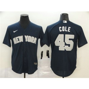 MLB Yankees 45 Gerrit Cole Navy 2020 Nike Cool Base Men Jersey MLB Yankees 45 Gerrit Cole Navy 2020 Nike Cool Base Men Jersey