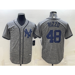 MLB Yankees 48 Anthony Rizzo Grey Nike Cool Base Men Jersey MLB Yankees 48 Anthony Rizzo Grey Nike Cool Base Men Jersey
