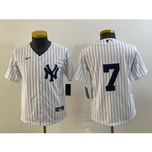 MLB Yankees 7 Mickey Mantle White Nike Cool Base Youth Jersey MLB Yankees 7 Mickey Mantle White Nike Cool Base Youth Jersey
