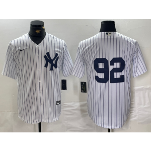 MLB Yankees 92 White Nike Cool Base Men Jersey