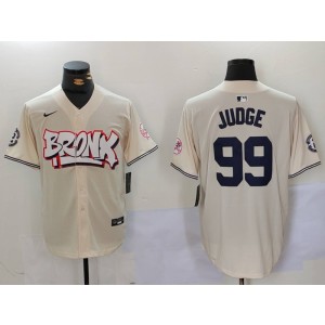 MLB Yankees 99 Aaron Judge Cream Nike Cool Base Men Jersey