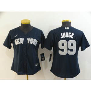 MLB Yankees 99 Aaron Judge Navy 2020 Nike Cool Base Women Jersey