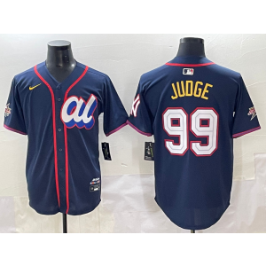 MLB Yankees 99 Aaron Judge Navy American League 2025 All Star Nike Cool Base Men Jersey