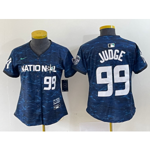 MLB Yankees 99 Aaron Judge Royal 2023 All-Star Nike Cool Base Women Jersey(Run Small)