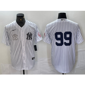 MLB Yankees 99 Aaron Judge White Nike Cool Base Men Jersey