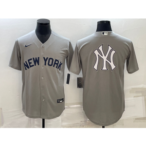 MLB Yankees Blank Grey Baseball Logo Nike Men Jerseys MLB Yankees Blank Grey Baseball Logo Nike Men Jerseys