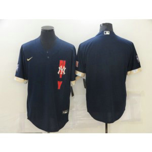 MLB Yankees Blank Navy 2021 All-Star Cool Base Men Jersey