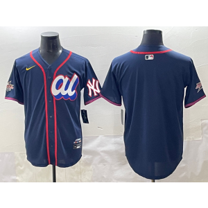 MLB Yankees Blank Navy American League 2025 All Star Nike Cool Base Men Jersey
