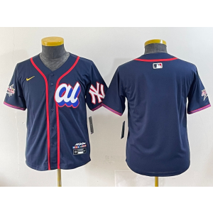 MLB Yankees Blank Navy American League 2025 All Star Nike Cool Base Youth Jersey
