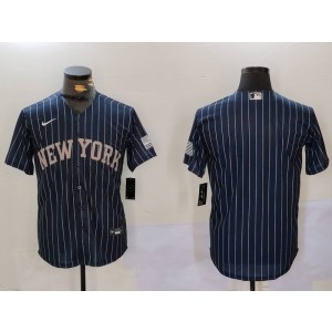 MLB Yankees Blank Navy Nike Cool Base Men Jersey