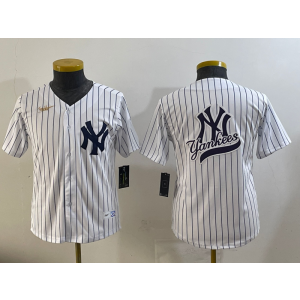 MLB Yankees Blank White Nike Cool Youth Jersey