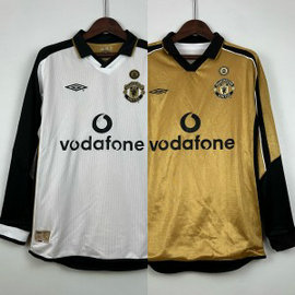 Manchester United 01_02 100th Anniversary Retro Long Sleeve Soccer Men Jersey