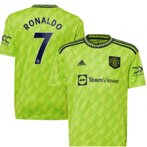 Manchester United 7 Cristiano Ronaldo Green Soccer Men Jersey