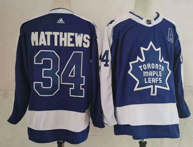 Maple Leafs 34 Auston Matthews Blue 2020-21 Reverse Retro Adidas Jersey Maple Leafs 34 Auston Matthews Blue 2020-21 Reverse Retro Adidas Jersey