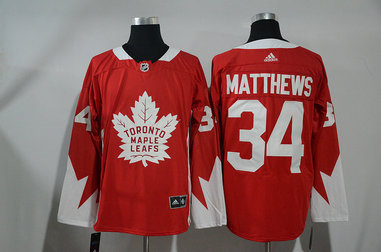 Maple Leafs Auston Matthews Red Adidas Jersey