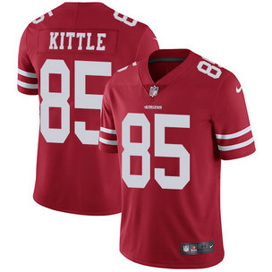 Men's 49ers #85 George Kittle Red Team Color Nike Stitched NFL Vapor Untouchable Limited Jersey