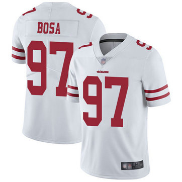 Men's 49ers #97 Nick Bosa White Stitched Football Vapor Untouchable Limited Jersey Men's 49ers #97 Nick Bosa White Stitched Football Vapor Untouchable Limited Jersey