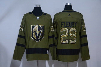 Men's Adidas Vegas Golden Knights 29 Marc-Andre Fleury Olive Green NHL Jersey